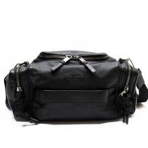Dior Homme crossbody shoulder bag black silver leather classic